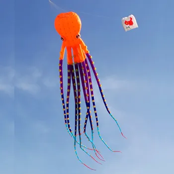 

free shipping large octopus kite pendant ripstop nylon fabric alien inflatable kite for adults 3d kite buggy kitesurf board kite
