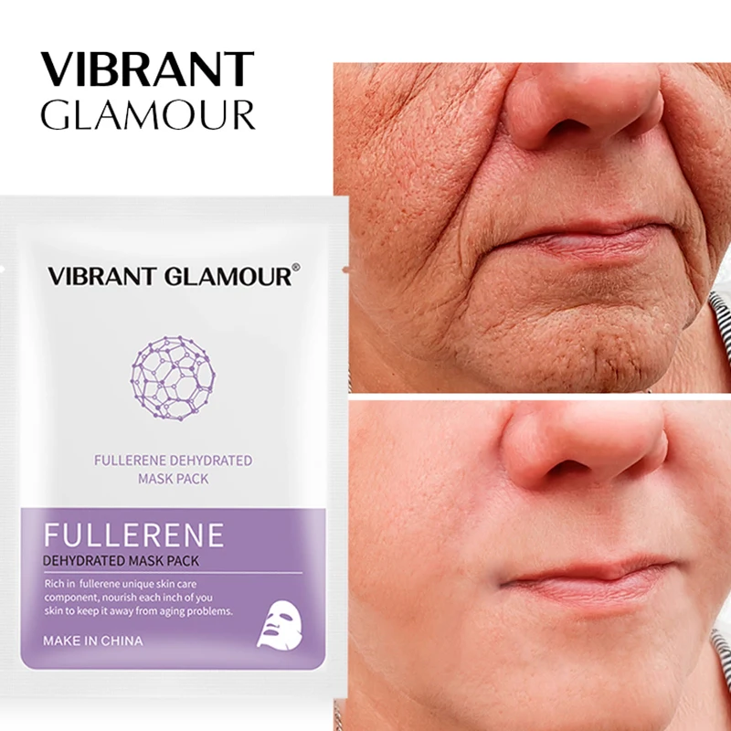 

Face Mask Fullerene Serum Protein Hyaluronic Acid Face Mask Anti-wrinkle Acne Lighten Black Spots Lifting Skin Care