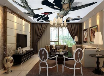 

1847 Giganic Birds Flying in the Sky PVC Stretched Ceiling Film For Home decoration