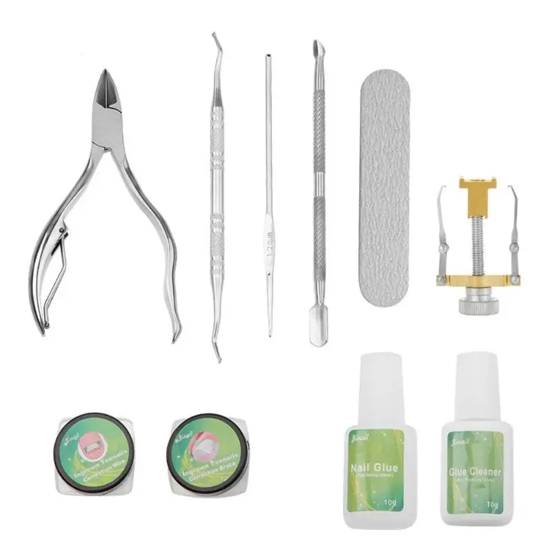 

Ingrown Toenail Correction Tool Set Ingrown Toe Nail Pedicure Elastic Patch Straightening Clip Brace with Glue