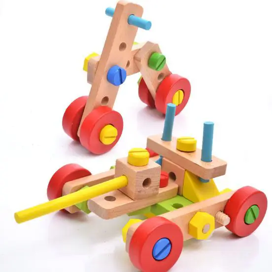 Мультипликационная гайка комбинационная головоломка многофункциональная разборка строительный блок игрушка - Цвет: B no with box
