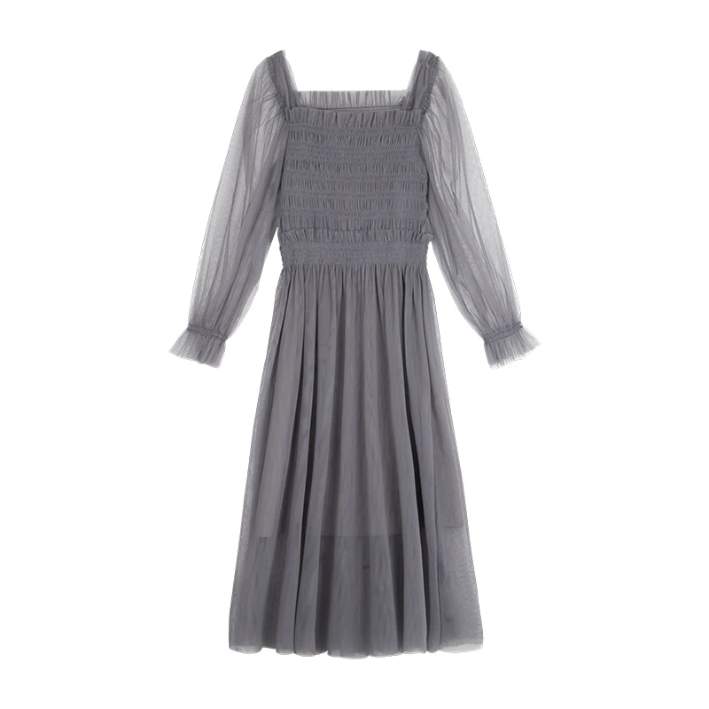 Spring and autumn fashion summer maternity dress maternity dress long sleeve gauze skirt