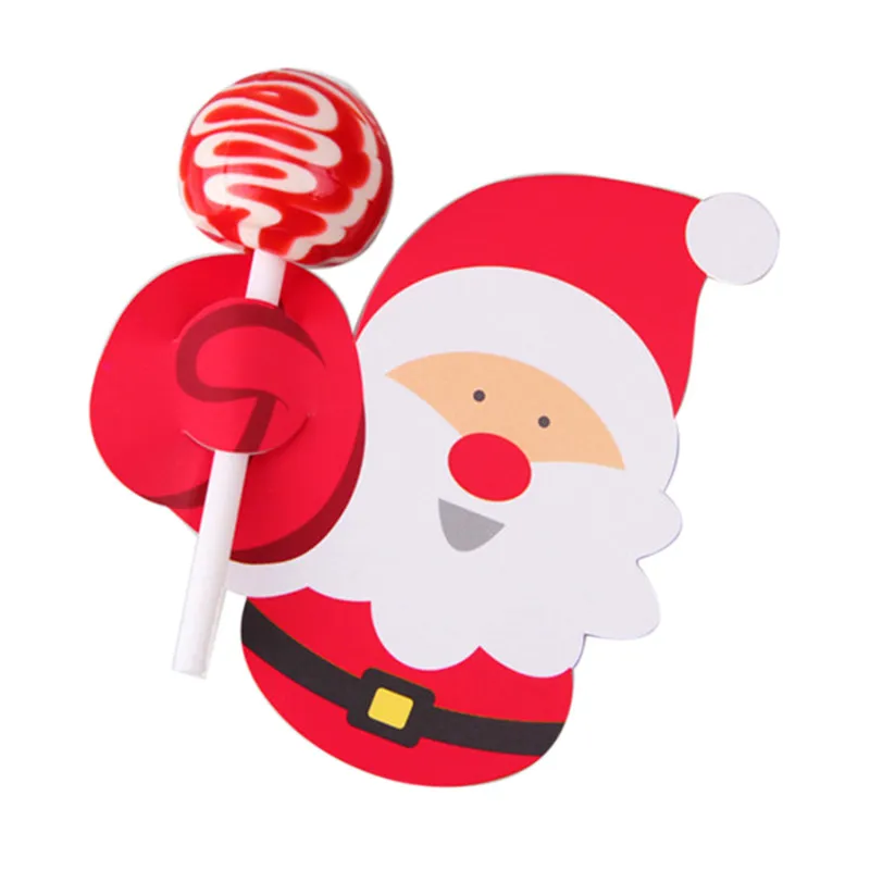 50 шт. Набор рождественских украшений Пингвин Санта Клаус леденец из бумаги открытка рождественские конфеты подарок День Рождения Декор конфет - Цвет: A