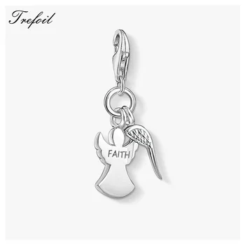 

Angel & Wing Charms Pendant,Jewelry 925 Sterling Silver Trendy Lucky Faith Gift For Women Fit Bracelet Necklace Bag 2019 New