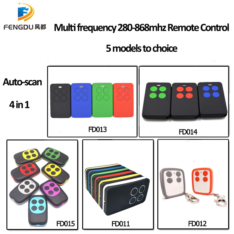 

Universal garage remote 280-868Mhz remote control Duplicator,rolling code and fixed code universal gate remote control