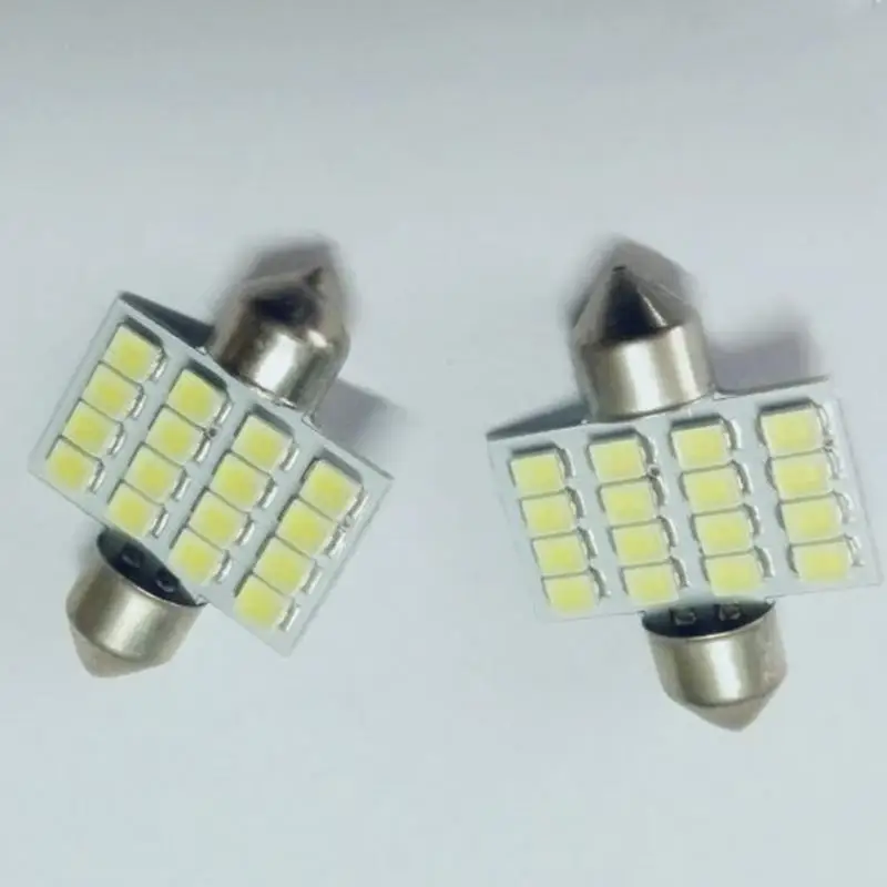 

2018 Car styling 16 SMD LED 1210 31mm Car Warm White Interior Dome Festoon Bulb Light Lamp DC 12V C5W Reading Lights Bulb Lamp