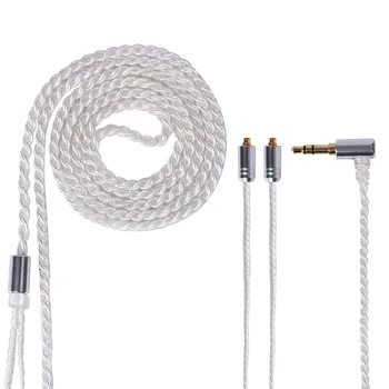 

FDBRO 2019 New 4 Core Headset Upgrade Line Silver Plated Headset MMCX Line IE80 for IM 2Pin 0.78mm A2DC Line Headset 3.5mm