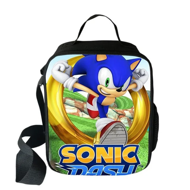 Мода Super Mario Bros Sonic Boom Hedgehogs Переносные сумки для обедов студенческие сумки для хранения еды дети пикника путешествия вместительная обеденная сумка - Цвет: photo color