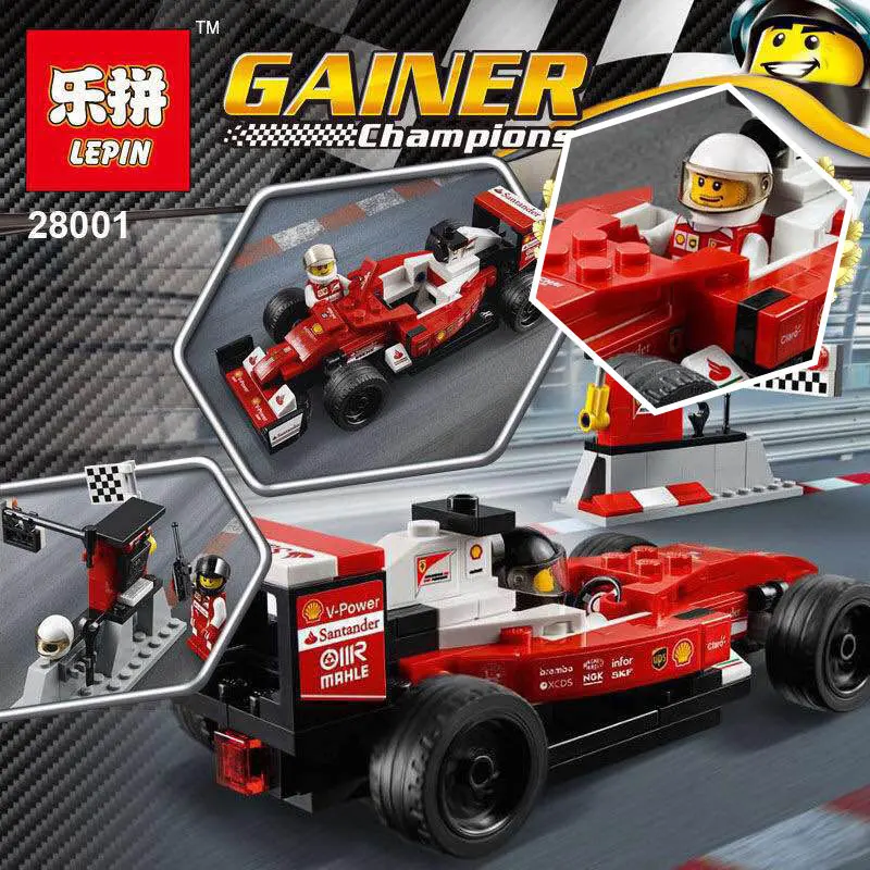 

Lepin 28001 New Super Racer Series The SF16-H Racing Car Set Children Educational Building Blocks Bricks gifts Toys Model 75879