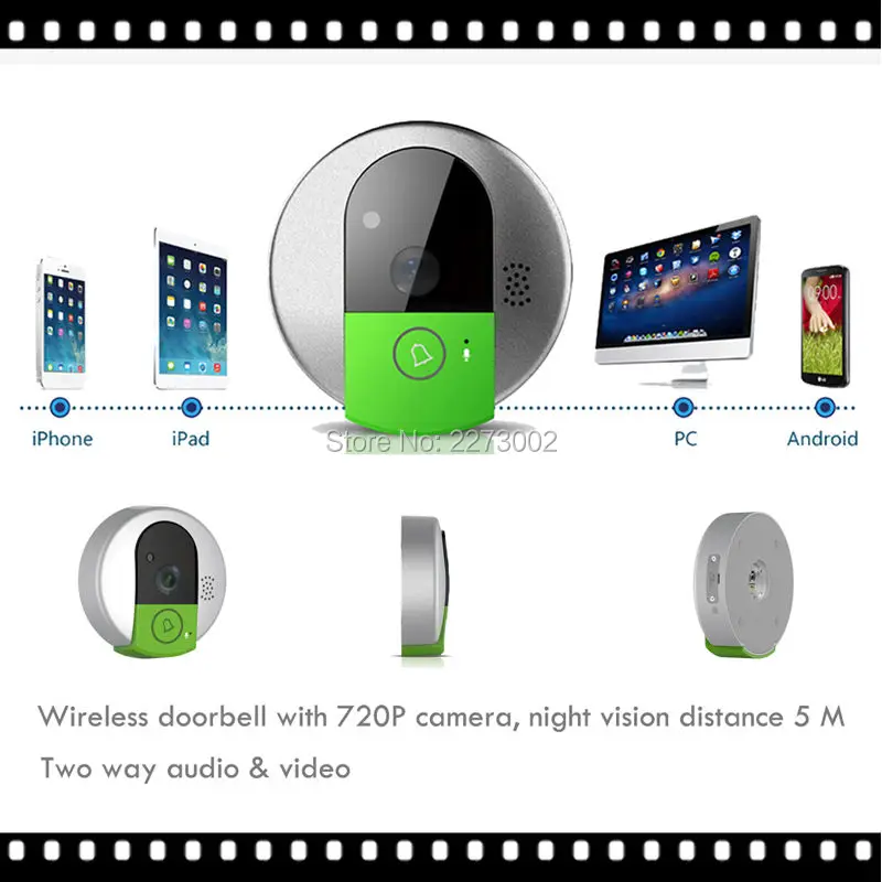 New Mini Wireless Doorbell font b Camera b font WiFi font b Door b font Intercom