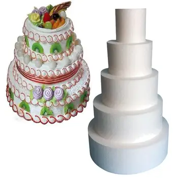 

10/12/14/16inch Foam Round Cake Dummy Mold DIY Modelling Wedding Party Kitchen Accessories Bakeware Decorating Tools