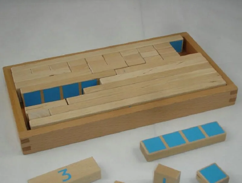  Fly AC Montessori Mathematics teaching aids domino toys For Children building blocks Baby Developme
