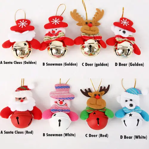 Рождественские детские игрушки для малышей, Санта-Клаус, лося, снеговик, плюшевый колокольчик, Висячие Стены, рождественские украшения, милые детские игрушки