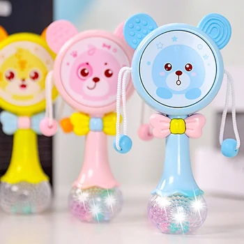 

Baby Drum Baby Gift Children's Colorful Glowing Rattle Children's Colorful Flash Toy Baby Drum Baby Educational Toy Dog Shape