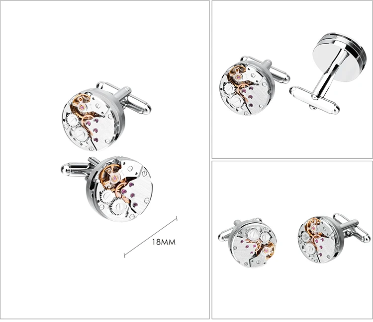 SAVOYSHI, классические запонки в стиле стимпанк для мужских рубашек, высокое качество, серебряные механические часы, запонки для движения, подарок, брендовые ювелирные изделия