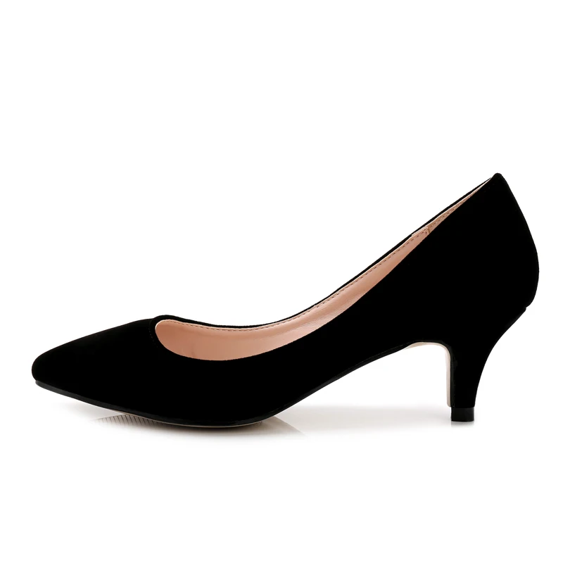 Бренд Для женщин на высоком каблуке 5 см, туфли-лодочки на каблуке большой размер 35–44 фиолетовый Туфли на каблуке-рюмочке удобные лодочки Женская Офисная обувь из искусственной замши(флока) MS-B0012
