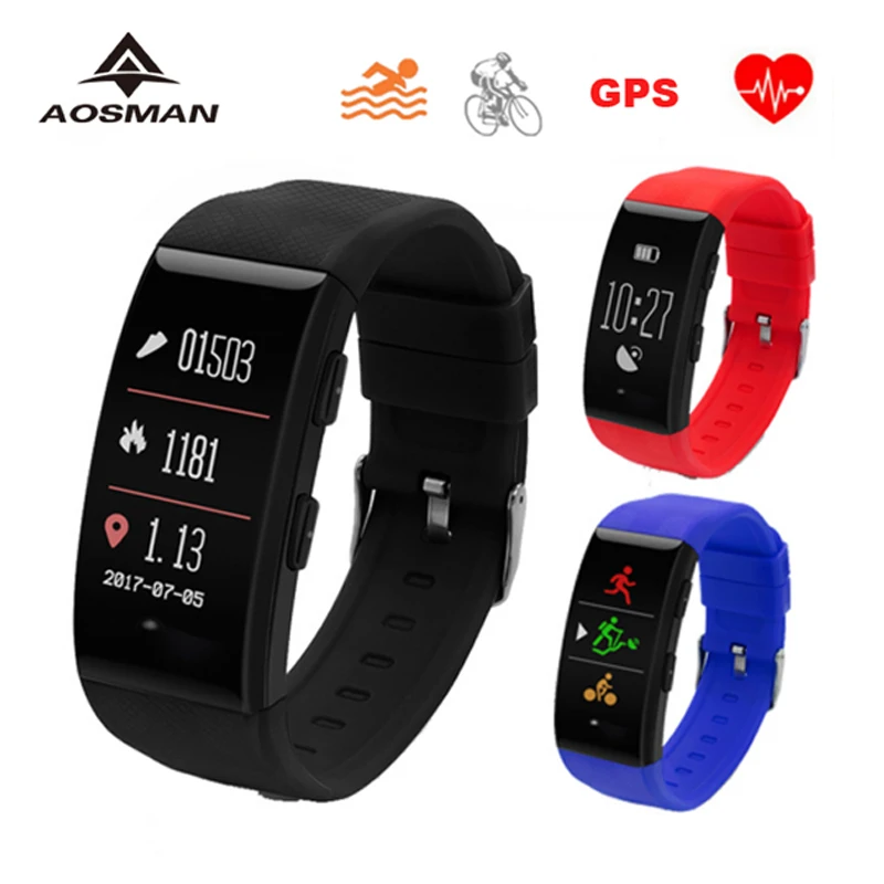 Aosman gps высотомер спортивного плавания часы IP68 Водонепроницаемый Фитнес