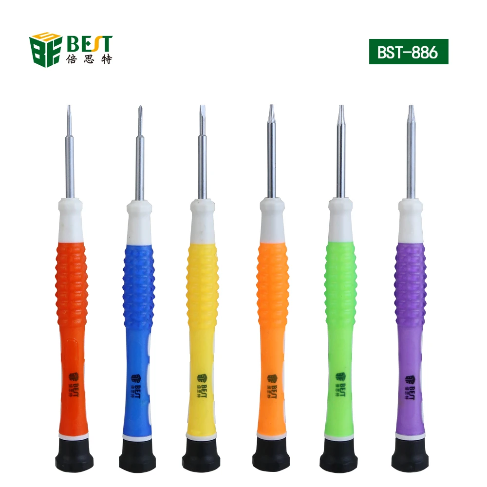 

Free shipping BST-886E High precision Cr-V screwdriver set for cell phone repairing wtih Phillips and Slotted