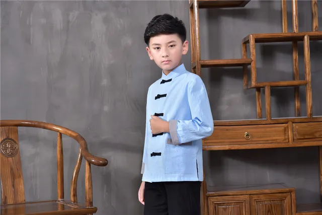 LOIJMK For Boys Kids Traditional Chinese Wing Chun Arts Ensemble Tenue Bébé Vêtements Body, Jaune, 2 Ans