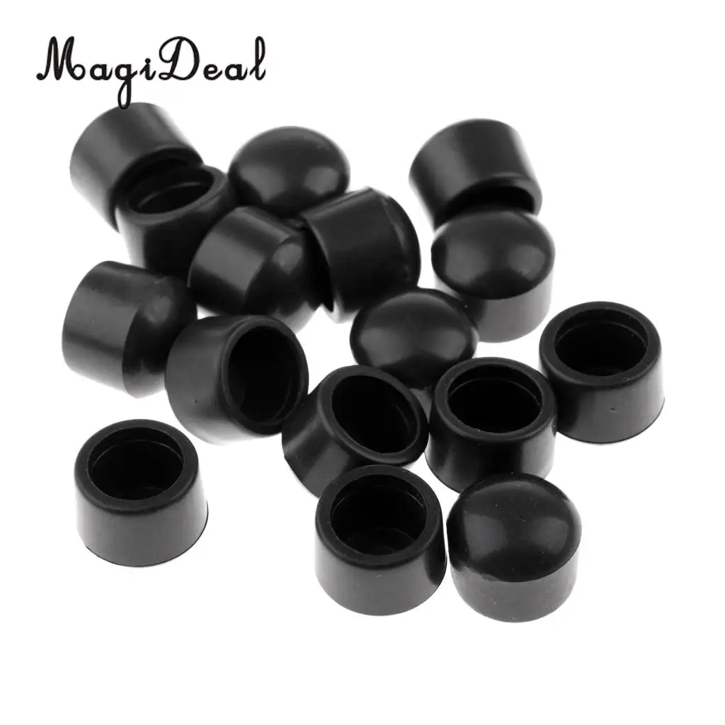 MagiDeal 16 Pieces - Table Football Rod Cover End Caps - Soccer Foosball Machine Rubber Caps  Accessories