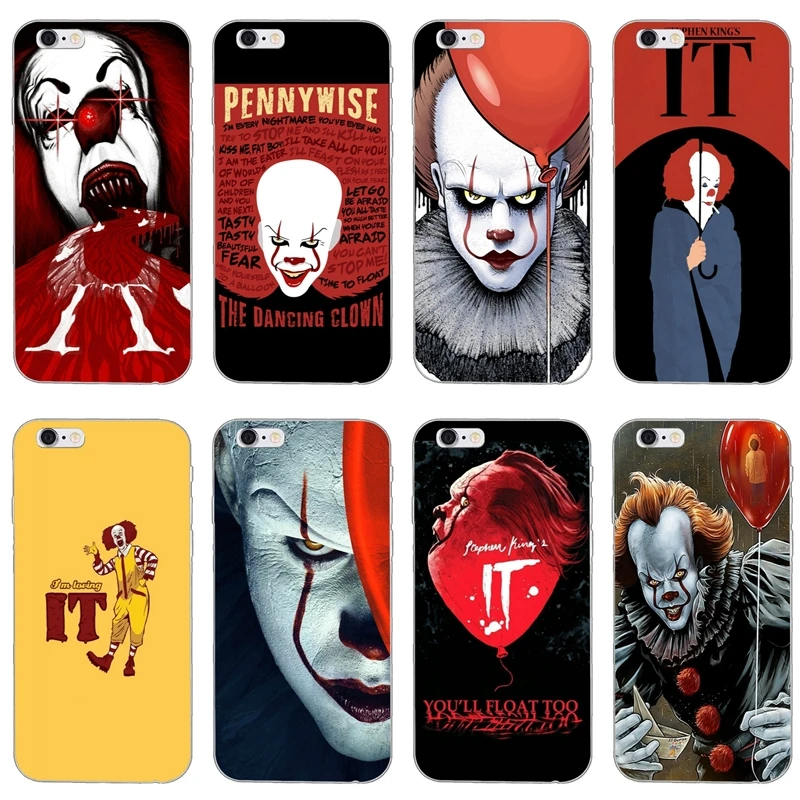 

Horror movie Stephen King's It For iPhone X XR XS Max 8 7 plus 6s 6 plus SE 5s 5c 5 4s 4 iPod Touch case Soft phone cover
