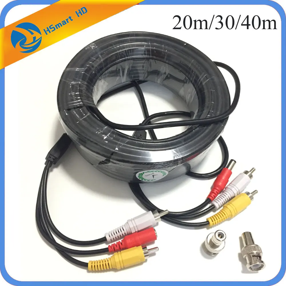 150 Feet 30m 20m Audio Video Power Security Camera Cable with RCA BNC Adaptor Power Cable for Security Mic Camera Use DVR CCTV 150 Feet 30m 20m Audio Video Power Security Camera Cable with RCA BNC Adaptor Power Cable for Security Mic Camera Use DVR CCTV