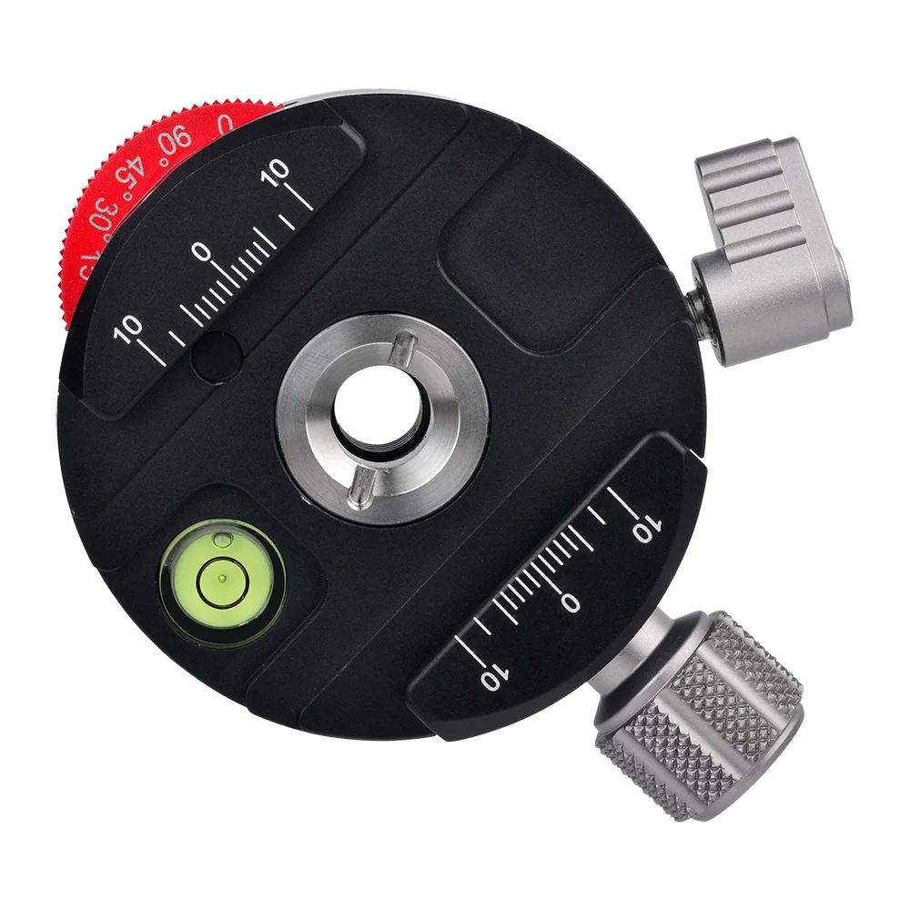 Aluminum Alloy Panoramic Ball Head Tripod Head with Indexing Rotator AS Type Clamp