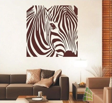 hwhd 2016 new animals stylish zebra wall art sticker zebra wall