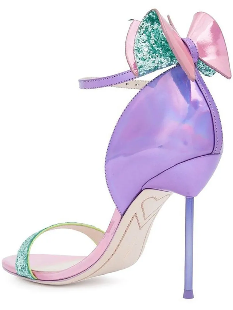 

Eunice Choo Sexy Gladiator Sandals Women Party Shoes Embellished Butterfly Knot Women Sandals New Sweet High Heels Wedding Shoes