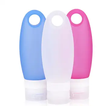 

1PC 98ml Refillable bottle Stylish Transparent Portable Travel Shower Lotion Bottles Silicone Bottles 2JY19