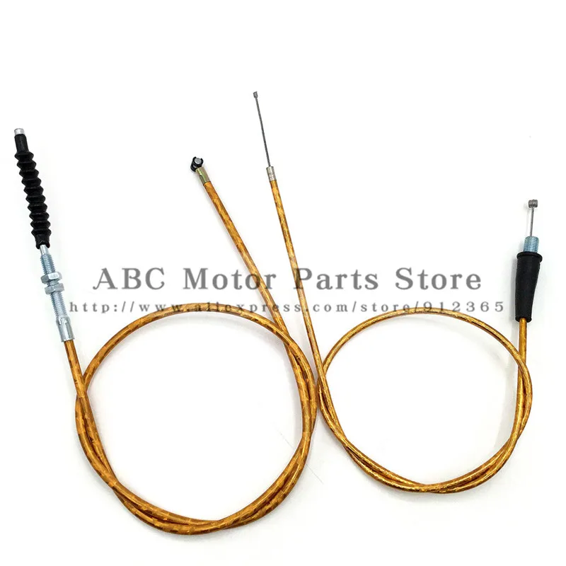 Gold Throttle Clutch Cable For Chinese Pit Dirt Motor Bike Motorcycle