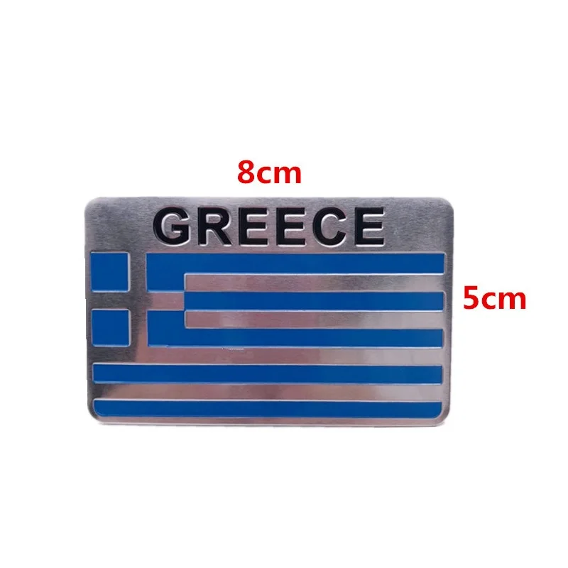 Алюминиевый сплав флаг Греции эмблема значок автомобиля украшения флаг Греции, футболка с принтом "автомобиль" Fender внешние Стикеры наклейка аксессуары