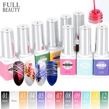 Полная Красота 3D Паук линия УФ гель точка шелковая проволока креативный вытягивающий маникюрный лак дизайн ногтей черный золотой лак живопись CH731-2