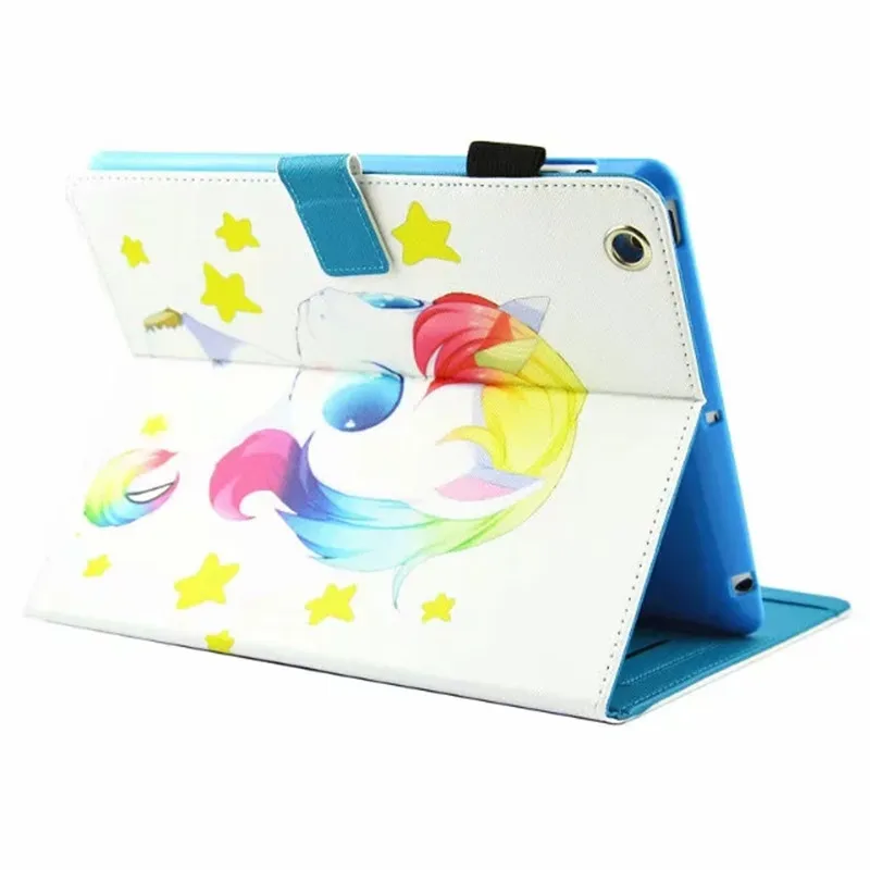 Чехол для планшета iPad 4 iPad 3 iPad 2 hoesjes милый мультяшный Единорог чехол оболочка Fundas для iPad 2/3/4 чехол Coque Etui+ стилус