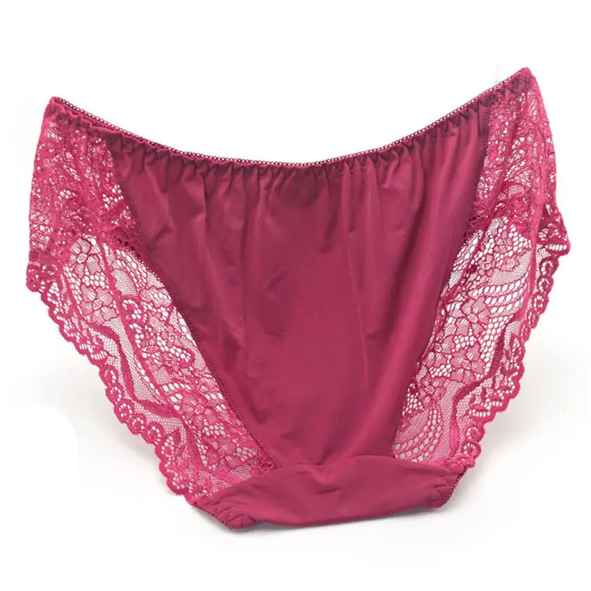 Women's Lace Briefs Plus Size Low Rise Panties Ladies Underwear Viscose