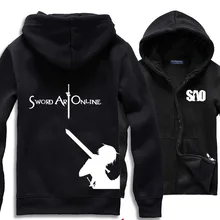 Аниме SAO Sword Art онлайн толстовка с капюшоном «Kirito» толстовка на молнии с принтом пальто 5 цветов