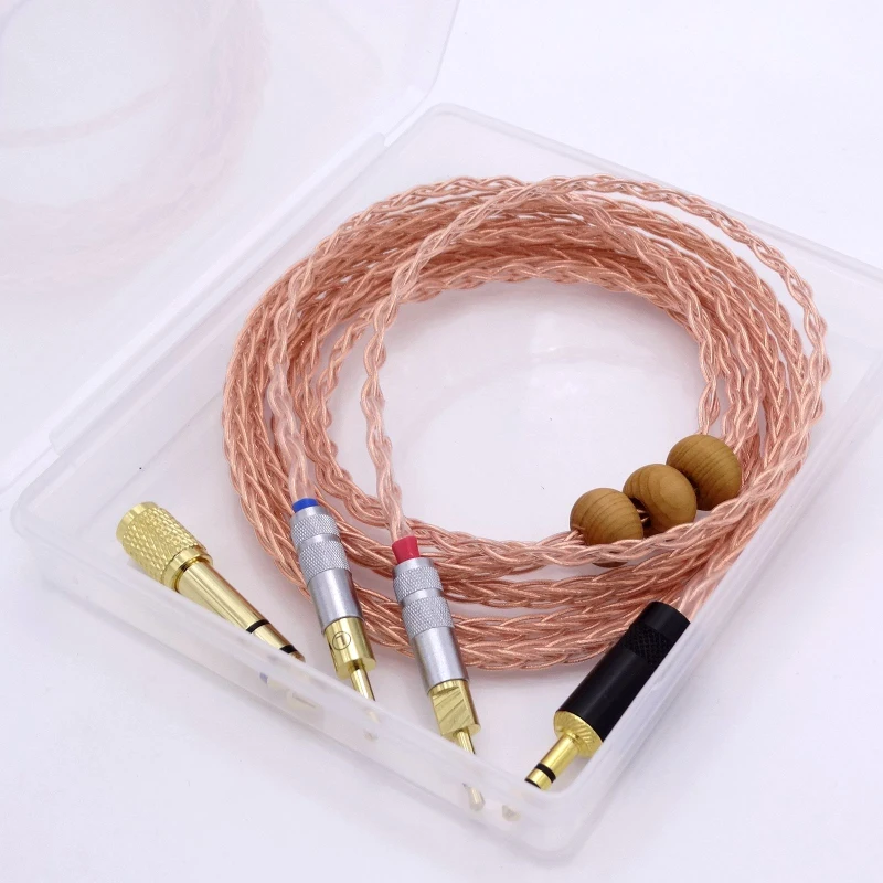 2.5Meter Hand Made Hi-end 8 Cores 5n Pcocc Copper Headphone Upgrade Cable for Sennheiser HD700 | Электроника