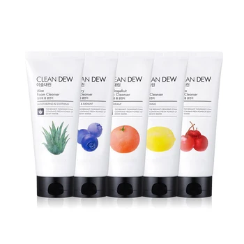 

Korean Cosmetics Clean Dew Foam Cleanser 180ml Face Cleanser Blackhead Remover Oil Control Acne Treatment Facial Cleansing 1pcs
