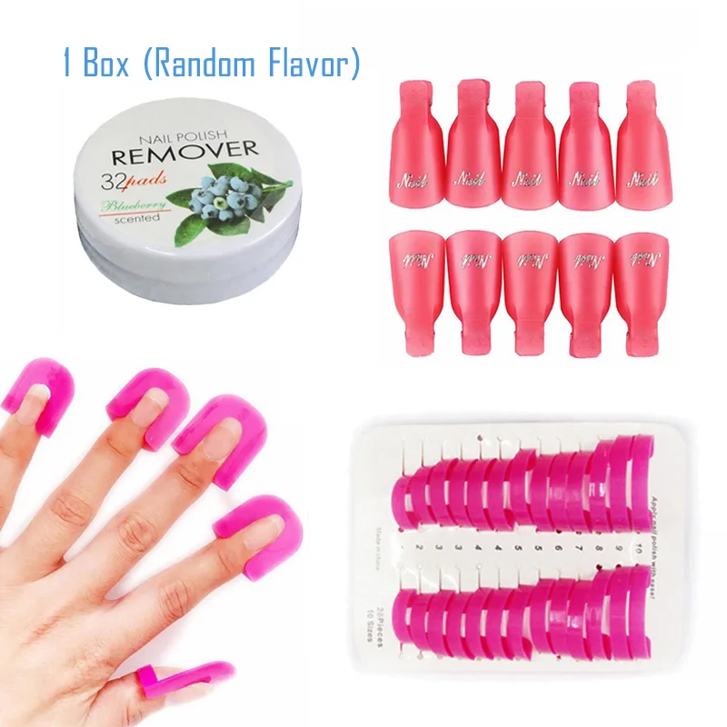 AddFavor набор для ногтей, толкатель для кутикулы, средство для снятия лака для ногтей, фольга, набор для обертывания, набор для скрепки, гель для ногтей, для рисования, защита от перелива, лента - Цвет: SMTSETR015