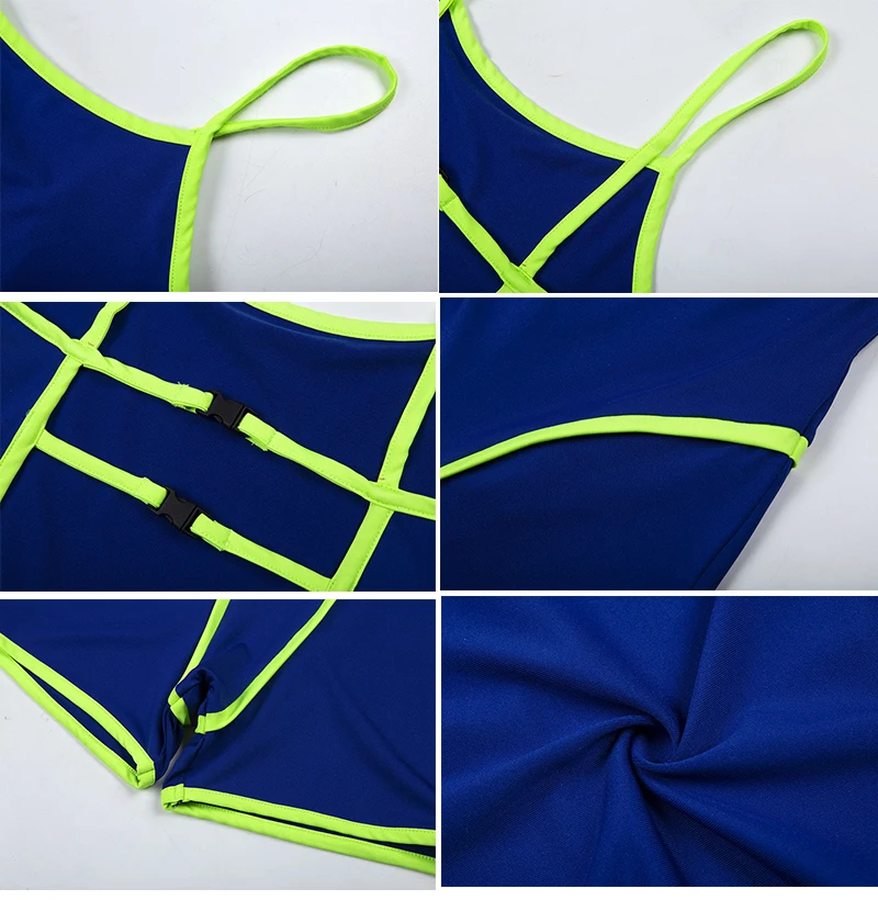 Simenual Casual Sporty Active Wear Backless Playsuit Sexy Push Up Strap Rompers Womens Jumpsuit Workout Fitness Biker Playsuits