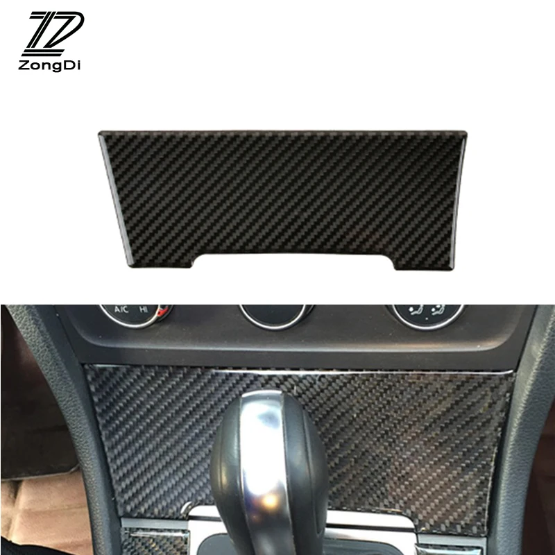 ZD центральная консоль AC углеродного волокна отделка наклейки для Volkswagen VW Golf 7 GTI GTE