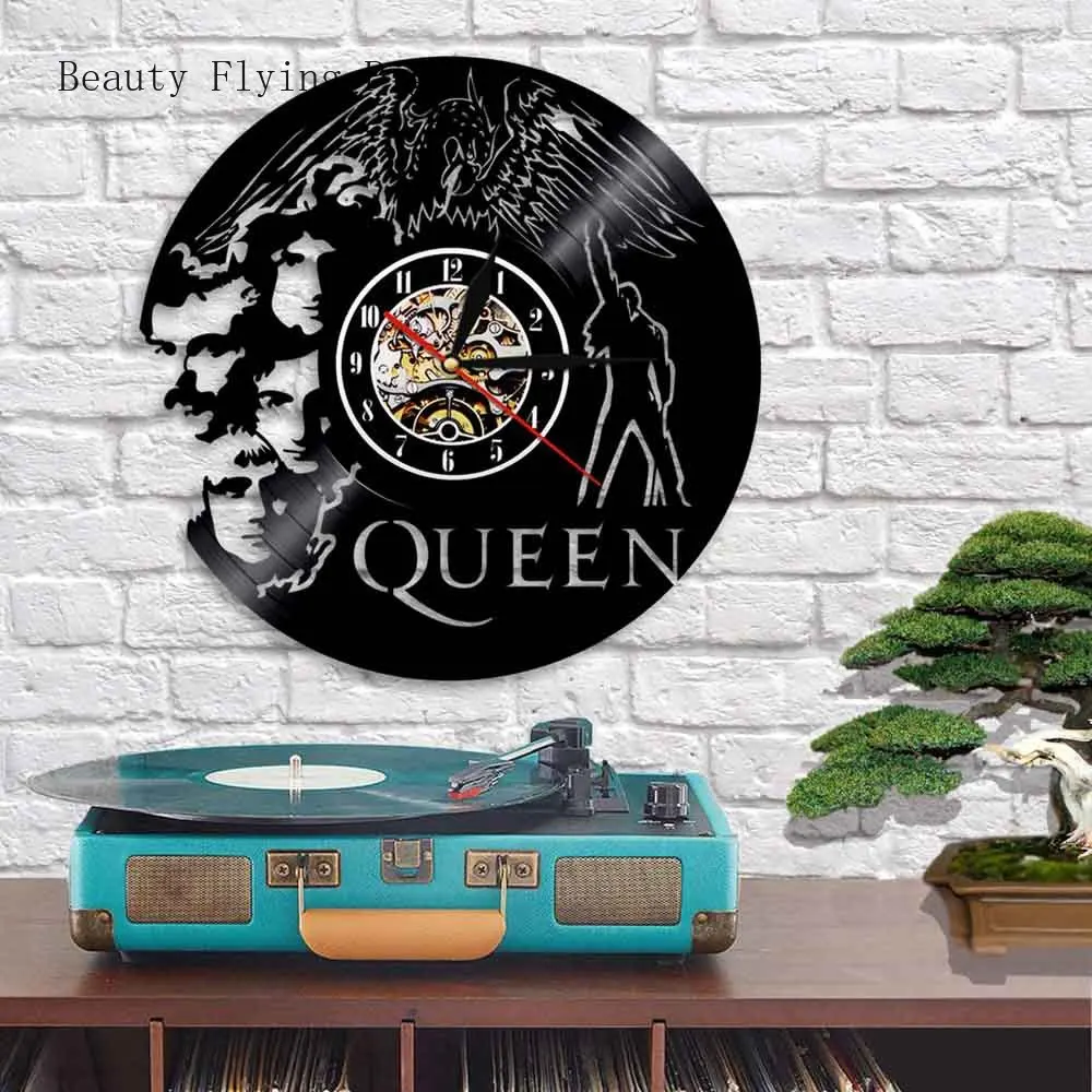 Настенные часы Queen Rock Band Классические виниловые настенные с музыкальной