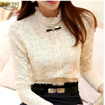 New 2017 Hot women tops Women Clothing fashion Blusas Femininas Blouses & Shirts Fleece Women Crochet Blouse Lace Shirt 999