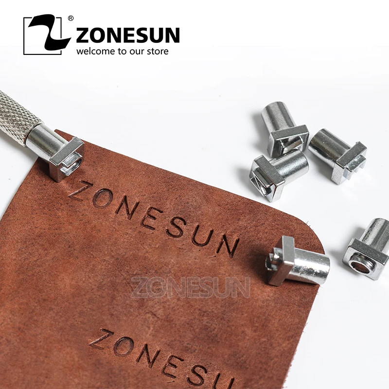 ZONESUN кожевенное ремесло Алфавит цифры штамповка Набор инструментов
