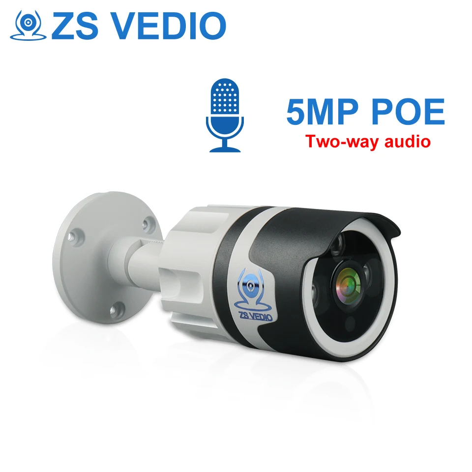 ZSVEDIO камеры наблюдения IP камера Seetong Full HD 5MP POE аудио onvif H.265 Двусторонняя сеть