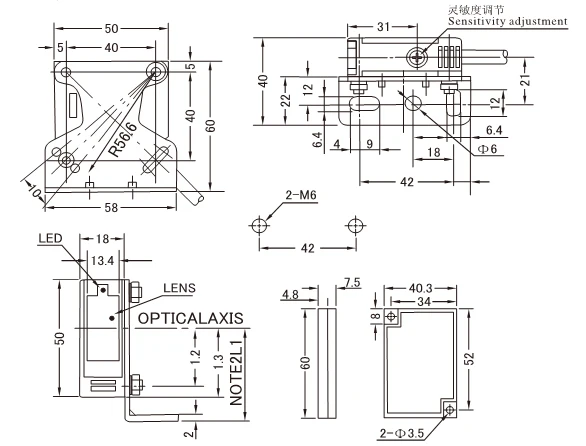 DC12-24V/AC90-240V светоотражающий фотоэлектрический переключатель фотоэлемент E3JK-R4M1 инфракрасный луч датчик квадратный рефлекторный светильник барьер Senso