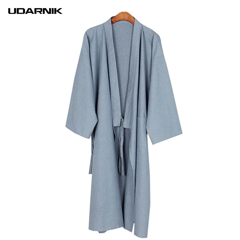 Мужской японский халат кимоно юката длинные пижамы хлопок мягкий халат одежда для сна 226-215