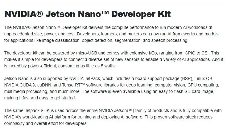 JETSON-NANO INFO