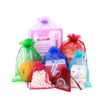 

Wholesale 200pcs/lot 7x9cm Organza Jewelry Gift Pouch drawstring Bags For Wedding favors,beads,jewelry Packaging & Display