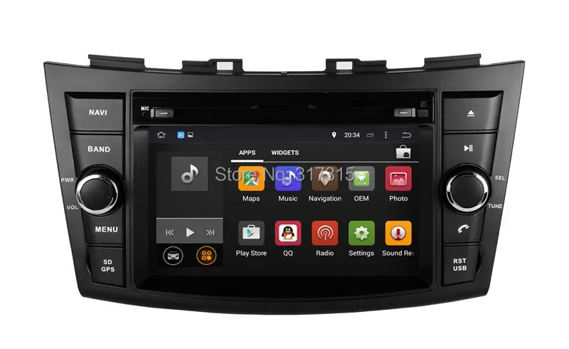 Sale Android 5.1 Car DVD Player for Suzuki Swift 2011 2012 2013 with GPS Navigation Radio BT USB SD AUX Stereo WIFI 4Core 1024*600 0